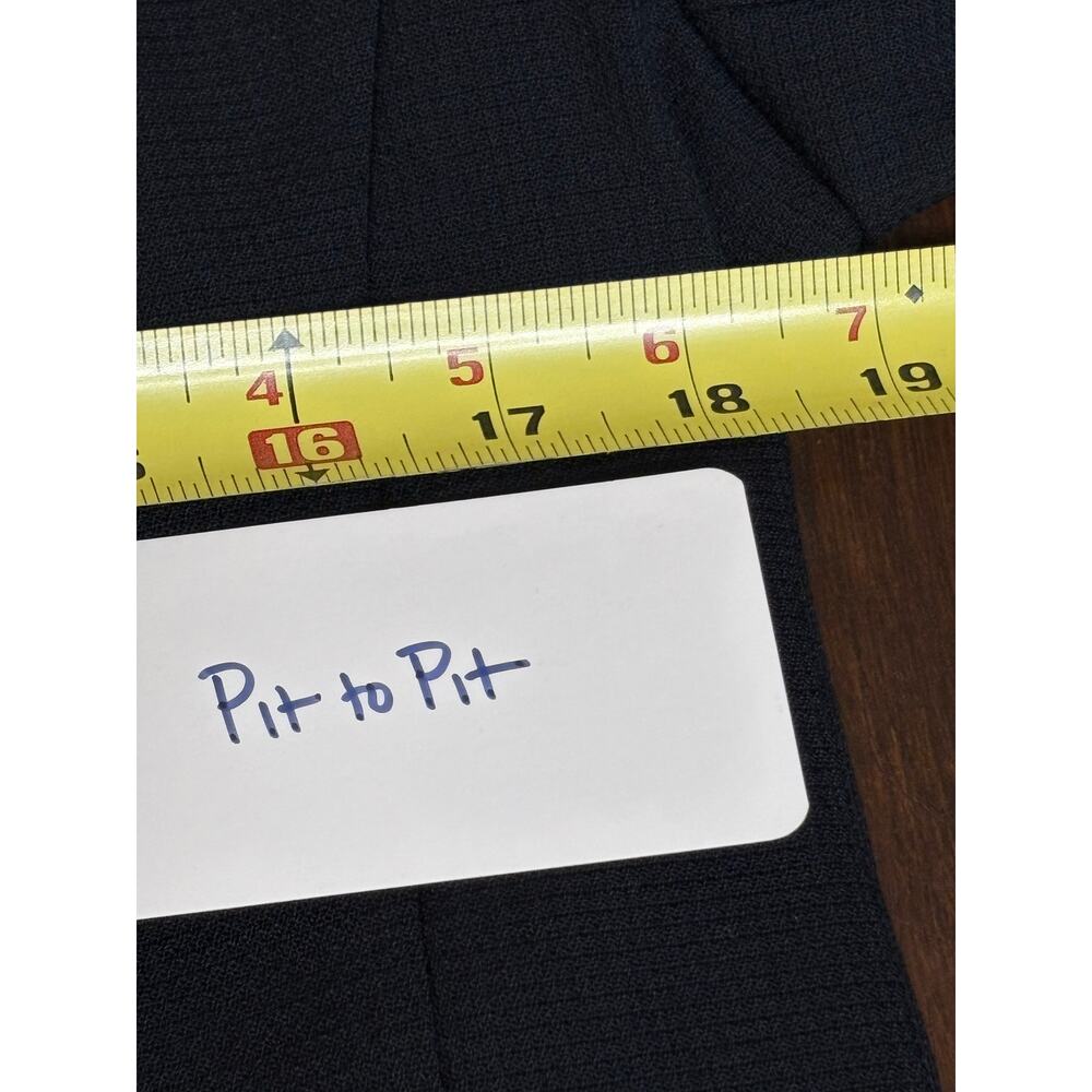 Merci Italia Navy & Black Tuxedo Blazer Shawl Collar Size 46 IT 10 US - Picture 8 of 10